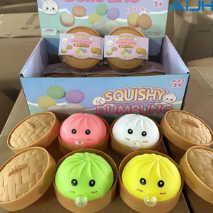Rubber Dumpling <b>Squishy</b> Toys Glitter Bao Bun Stress Balls Slow Rising Food Shape Anxiety Relie Fidget Toys - Product Image 4