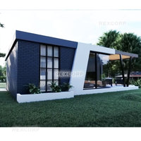 Maisonnette Modulaire de Luxe 1 Chambre & 1 Salle de Bain, Cabane Préfabriquée pour Complexe Hôtelier, Pod de Vacances Moderne et Contemporain