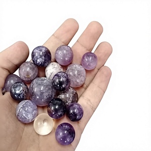 Polished <b>Crystal</b> Sphere <b>Balls</b> Figurine Collection for Christmas Mascot & Love Theme Craft Decor - Product Image 1