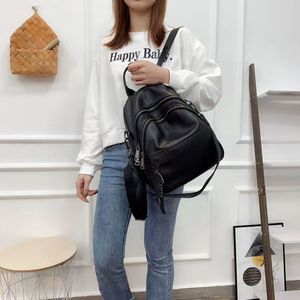 Mochilas de Viaje para Mujer, Mochila Clásica de Cuero Vacuno Genuino, Bolsos de Hombro Femeninos - Product Image 6