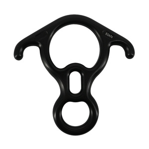 Zhongyu Rope Net <b>Belt</b> Figure Eight Descender 50Kn Black Red Aluminum Abseiling High Altitude <b>Work</b> Yoga Climbing Equipment - Product Image 2