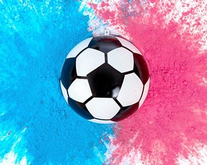 Balón de Fútbol para Revelación de Género, Polvo de Maíz Rosa y Azul, para Baby Shower, Fiesta Temática Deportiva, Anuncio de Nacimiento, Balón Explosivo - Product Image 5
