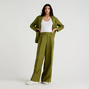 Produttori di abbigliamento Logo personalizzato abbigliamento da ufficio di alta qualità <span class=keywords><strong>pantaloni</strong></span> da donna allentati Plus Size <span class=keywords><strong>pantaloni</strong></span> gamba larga per le donne - Product Image 5