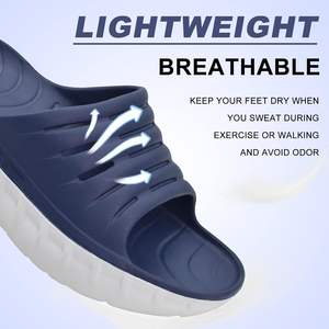 Erkek kurtarma sandalet ortez kalın yastık açık ayak spor slaytlar rahat Plantar fasiit ile ayaklarda stres azaltır - Product Image 5