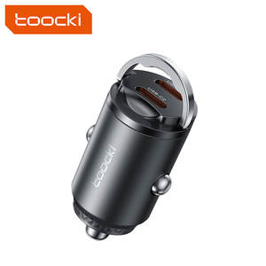 ที่ชาร์จโทรศัพท์ในรถ toocki สีดำ45W Type C ที่ชาร์จในรถแบบวงแหวนดึง - Product Image 1