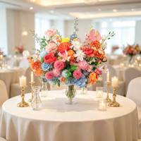 Décoration personnalisée pour arche de mariage avec rangée de fleurs artificielles, chemin de table floral en soie coloré pour centre de table d'événements et de fêtes