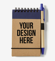 Carnet de notes écologique personnalisé avec stylos à bille, ensemble cadeau promotionnel, vente en gros