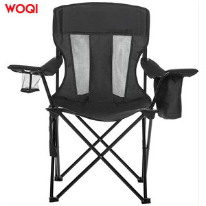 Silla de Camping Plegable Woqi Negra de Aluminio con Portavasos, para Jardín y Exteriores, Tela Oxford, 69X18X18 cm - Product Image 3