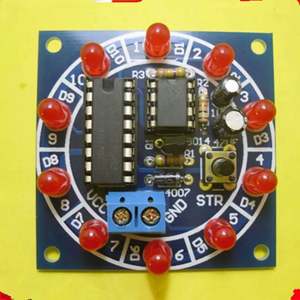 Rueda de <span class=keywords><strong>La</strong></span> <span class=keywords><strong>Fortuna</strong></span> NE555 CD4017 Kit electrónico DIY Bricolaje Trousse Electronica Producción Lucky Rotary Suite Componentes 3,5-6V - Product Image 4