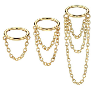 Fashion Rings Gold <b>Chain</b> Open Hoop <b>Earrings</b> Tassel Design Party Jewelry - Product Image 1