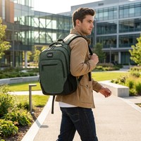 Sac à dos pour ordinateur portable vintage imperméable en tissu Oxford avec compartiment pour ordinateur portable, capacité de 20 à 39 L, pour l'école