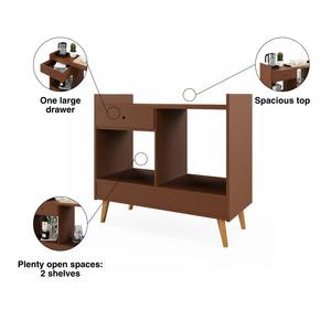 工場直送 モダンなコーヒーバーキャビネット 引き出し付き オープンシェルフ 小型バーキャビネット サイドボード 収納 - Product Image 5