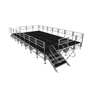 เวทีแบบพกพาสำหรับงานหนัก โครงสร้างเหล็กและเหล็กกล้า รับน้ำหนักได้ 1000 กก. ติดตั้งรวดเร็ว - Product Image 6