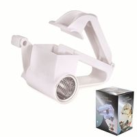 Alat Dapur Pemotong Putar Manual Warna Putih, Bahan Stainless Steel, untuk Mengiris Buah, Sayur, dan Memarut Keju (Plastik) - Promo!