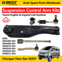 Kits de bras de suspension pour Changan New Star M201 : Bras de suspension inférieur avant, biellette de stabilisation, silentbloc, biellette de direction extérieure