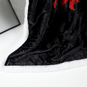 Manta Sherpa de franela con estampado personalizado de doble capa supersuave - Product Image 3