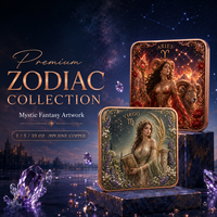 Pièce de monnaie 5 oz en cuivre fin 999, signes du zodiaque, beautés, haute définition, peinte aux UV, finition effet proof, cadeau pour les amateurs d'astrologie
