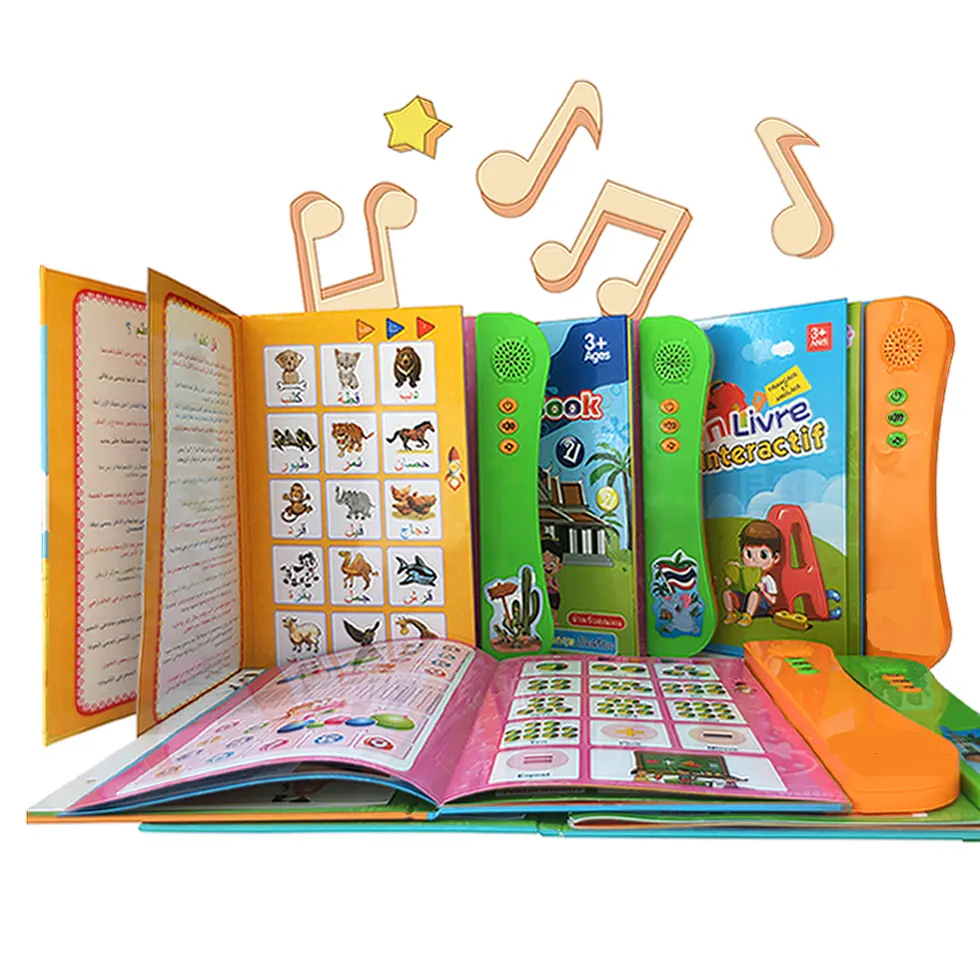 Factory supply toys kids children educational English spanish learning machine e book