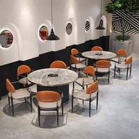 Canapé-banc moderne de gros pour restaurant commercial avec table et chaises pour la restauration de fondue et les repas