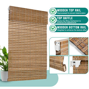 الأكثر مبيعًا ظلال خيزران خشبية بدون أداة سهلة التركيب للدراسة في المطبخ والفناء - Product Image 4