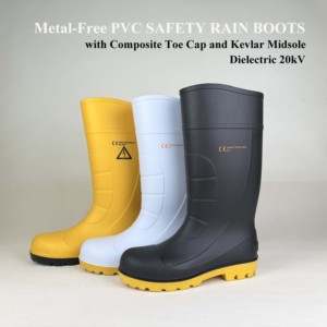 Nuevo Calzado <span class=keywords><strong>de</strong></span> Seguridad Impermeable con Puntera <span class=keywords><strong>de</strong></span> Material Compuesto, Ligero, Altura hasta la Rodilla, Sin Metal, Botas <span class=keywords><strong>de</strong></span> <span class=keywords><strong>Lluvia</strong></span> <span class=keywords><strong>de</strong></span> PVC - Product Image 1
