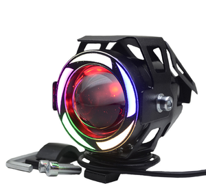 Xe Máy LED Đèn Pha Cho Xe Tay Ga Xe Máy Đèn Sương Mù Angel Devil Eyes LED Bên Ngoài Nhấp Nháy Cảnh Báo Ánh Sáng 12V U7 RGB - Product Image 3