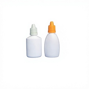 15ml White Plastic <b>Dropper</b> <b>Bottle</b> with Colorful Cap Custom Silk Screen Printed Cosmetic Packaging Empty PE Liquid <b>Dropper</b> - Product Image 1