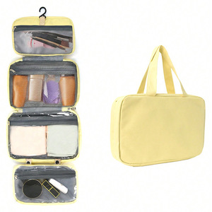 Bolsa de Maquillaje Plegable Resistente al Agua, Bolsa de Aseo Colgante de Viaje para Mujer - Product Image 4