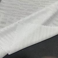 Tissu sportif en maille jacquard blanc en polyester recyclé GRS 100 % Dry Fit pour vêtements de sport respirants