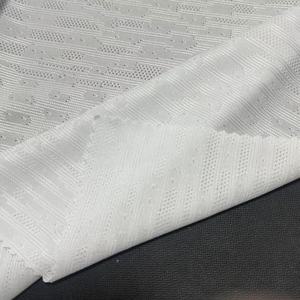 <span class=keywords><strong>Tissu</strong></span> sportif en maille jacquard <span class=keywords><strong>blanc</strong></span> en polyester recyclé GRS 100 % Dry Fit pour vêtements de sport respirants - Product Image 5