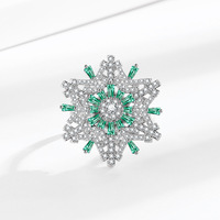 Nouvel Arrivage – Bague en Cuivre Luxe Haut de Gamme Motif Flocon de Neige, Best-Seller – Bague Rotative Élégante pour l'Index pour Femme
