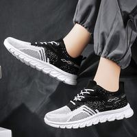Chaussures de course respirantes pour hommes en maille Fly Knit, antidérapantes, résistantes à l'usure, baskets décontractées pour la marche, athlétiques, pour la salle de sport et l'extérieur