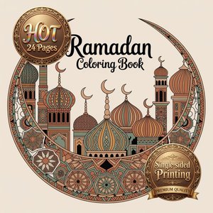 Libro para Colorear <span class=keywords><strong>de</strong></span> Ramadán con Diseños Personalizados, <span class=keywords><strong>Libros</strong></span> <span class=keywords><strong>de</strong></span> Actividades con Temática Islámica para Venta al Por Mayor y Pedidos al Mayoreo, Impresión Personalizada OEM - Product Image 1