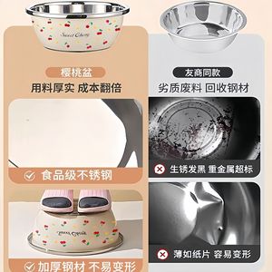 Recipiente de acero inoxidable para lavar biberones Sweet Cherry, resistente al calor hasta 200°C, con tapa, para el cuidado de la alimentación infantil. - Product Image 5