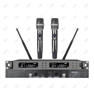 Sistema de Micrófono Inalámbrico de 2 Canales OEM HD-1100, Micrófono de Solapa, Auriculares, Batería AA, Conector XLR, Sensor Infrarrojo, 50MHz, Clip - Product Image 1