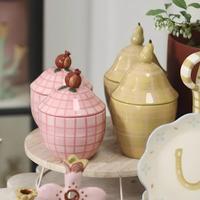 Série créative de pots en grès rustique faits à la main pour café, thé, sucre, aliments, pots de rangement en céramique pour la cuisine et la décoration de la maison