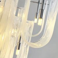Lustre LED en forme de U, design personnalisable en acier inoxydable pour salle à manger, salon, intérieur, hauteur réglable, idéal pour hôtel
