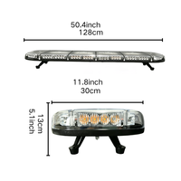 Barre lumineuse LED de 50 pouces pour signalisation routière, clignotante séquentielle ambre, pour camions de remorquage et véhicules utilitaires