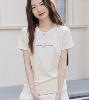 ZZH YF2882 Kaos lengan pendek wanita musim panas kasual serbaguna