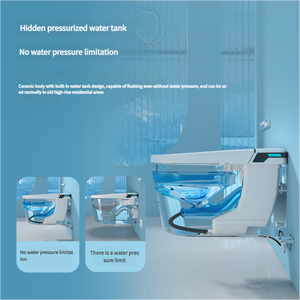 WC intelligent suspendu, articles sanitaires, toilettes automatiques pour la maison, toilettes intelligentes avec commande vocale - Product Image 5