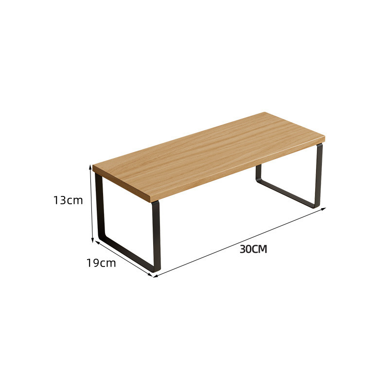 Natural wood color with black frame, small size, 30 x 19 x 14.2 cm
