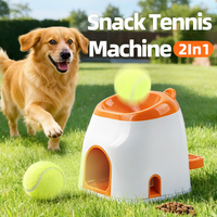 Distributeur automatique de friandises Elecpet pour animaux de compagnie, lanceur de balles de tennis, modèle seau anti-fuite, orange et blanc