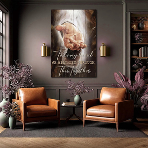 Cuadro <span class=keywords><strong>de</strong></span> Jesús: Pintura a Mano <span class=keywords><strong>de</strong></span> Dios Sosteniendo <span class=keywords><strong>Mi</strong></span> Mano, Arte <span class=keywords><strong>de</strong></span> Pared en <span class=keywords><strong>Lienzo</strong></span> Sin Marco, Obra Religiosa para Decoración <span class=keywords><strong>de</strong></span> Iglesia y Hogar - Product Image 5
