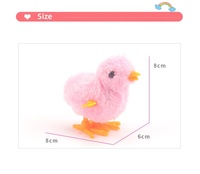 Belle horloge en peluche poussin son jouet jouets pour animaux de compagnie en peluche poussin Simulation sautant poulets horloge automatique chat jouet