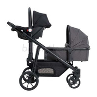 Poussette double Brightbebe Twin Umbrella, cadre léger en alliage d'aluminium, pour bébé et tout-petit, compacte, pliage facile, capote réglable