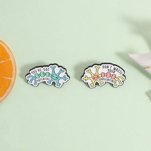 Broches de Esmalte con Neurona <span class=keywords><strong>y</strong></span> la Frase 'You Have Got Potential', Divertidos, Científicos, Motivacionales, para Solapa, Venta al Por Mayor - Product Image 2