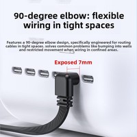 Câble d'extension Type-C USB 3.1 mâle vers femelle 10 Gbps avec trous de fixation pour données et charge sécurisées, câble en silicone