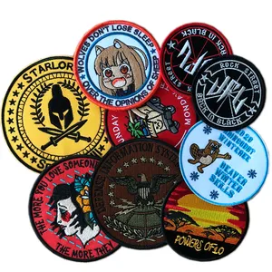 Heat Press Custom Patch Embroidered Iron On Patch No MOQ