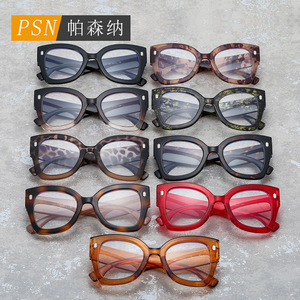 กรอบแว่นตา Psn Cat Eye แบบเต็มกรอบ ป้องกันแสงสีฟ้า แฟชั่นทันสมัย น้ำหนักเบา สำหรับทุกเพศ - Product Image 2