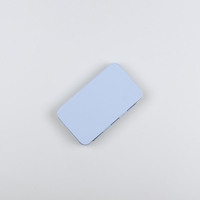 Art Kreation Pastellblau Premier Weißblech-Aquarellpalette Box Farbenfroh 12 Stück Halbe Tiegel 12x7x2cm für Aquarellmalerei